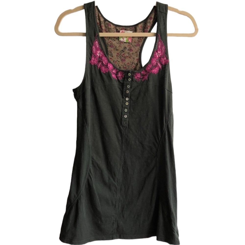 Free People gray racerback top, medium